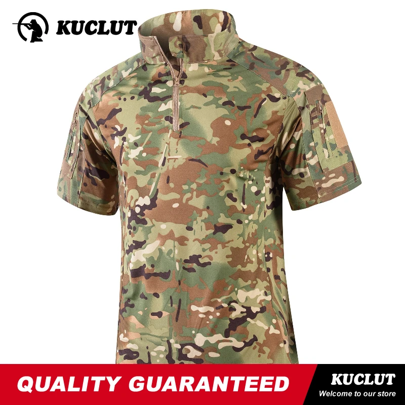 UF Camouflage Tactical  Frog Suit Short Sleeve Top Training Suit Men Breathable Quick Drying Light Wear-resistant Motion T-shirt