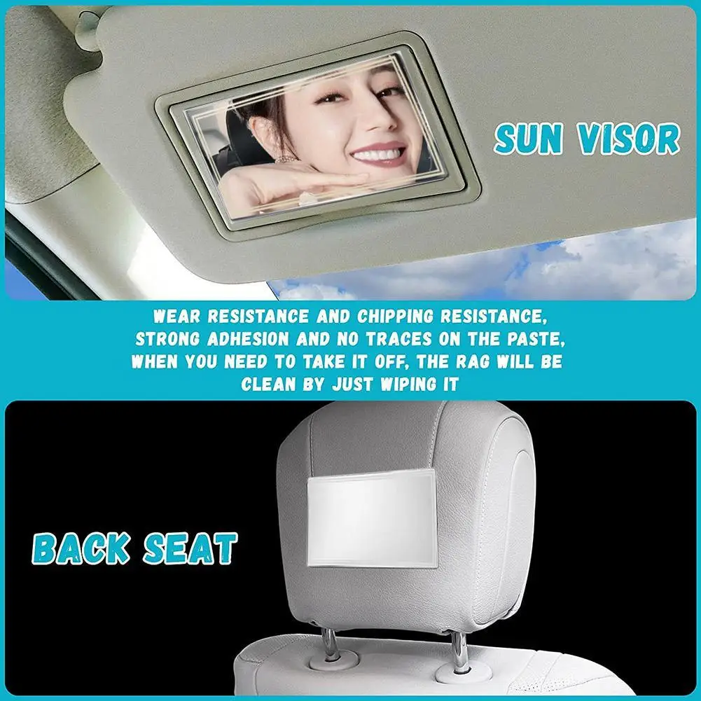 Car Makeup Mirror Portable Auto Sun-Shading Visor HD Mirrors Car Interior Mirror Universal Car-styling Makeup Mirror