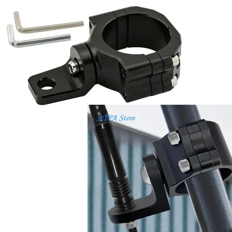 U13C UTV Round Bar Mount Bracket for 1.75 to 2 Inch Bars, Clamp On Light or Accessory Bracket with 12.1 mm Hole and 2 L Shaped