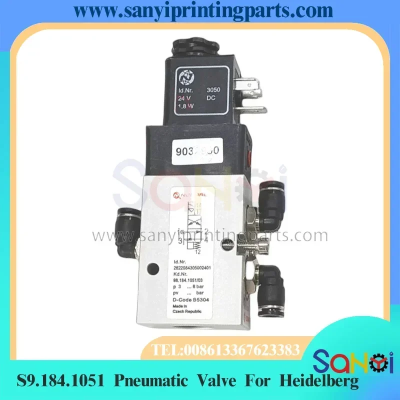 

Лучшее качество S9.184.1051 Пневматический клапан 4-2 ходовой для деталей печатной машины Heidelberg