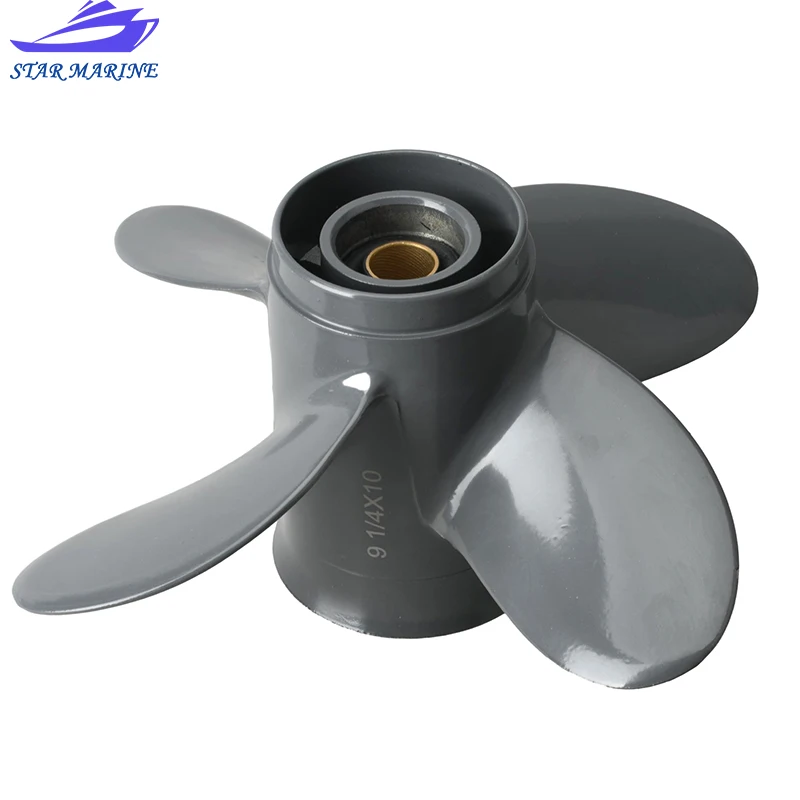 Propeller 4 Blade 9 1/4X10 For Honda and Yamaha Outboard Motor BF8D BF9.9D BF9.9 BF15A BF15D BF20 8 Splines 58134-ZV4-010AH