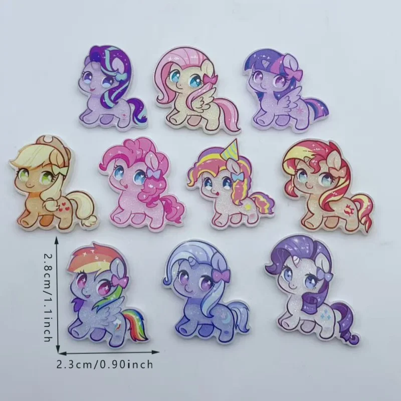 10pcs cartoon animal acrylic pendant DIY handmade bracelet keychain necklace craft supplies image 6