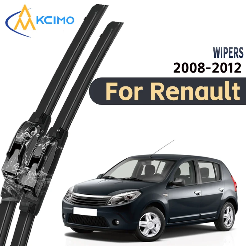 

Windshield Wipers for Renault Sandero 2008-2012 2pcs Quiet Scratch Free Durable Wiper Blade Essential Auto Accessory