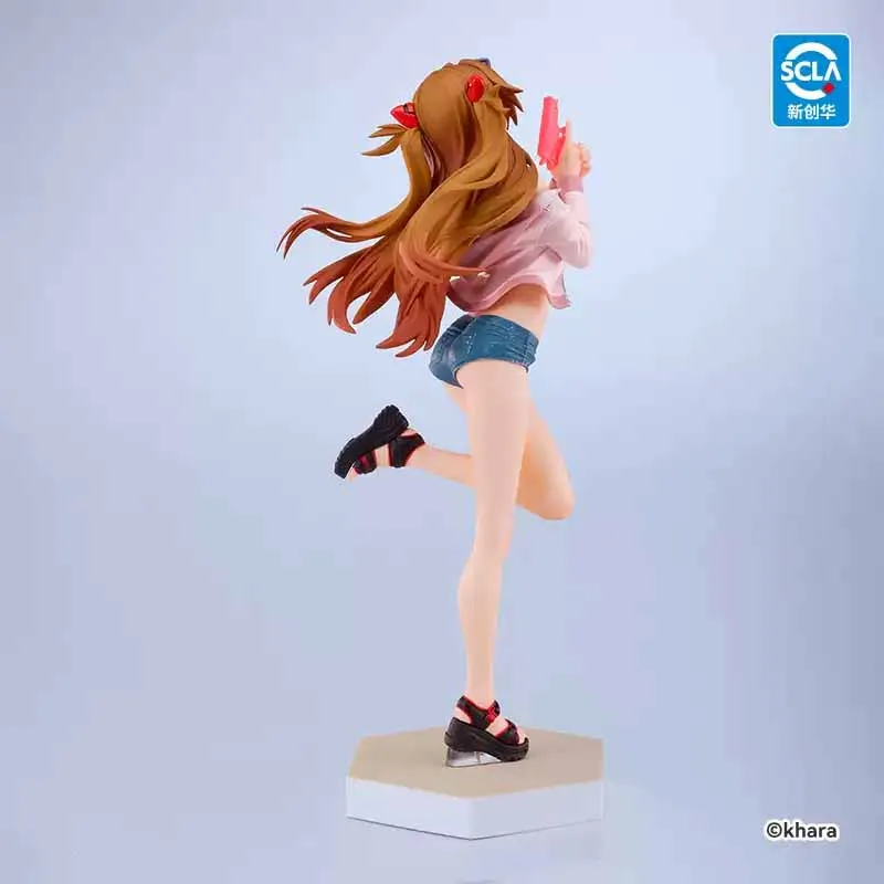 Gsc original pop up desfile praia rainha anime figura asuka shikinami langley l tamanho figura de ação brinquedos para meninos/meninas presente