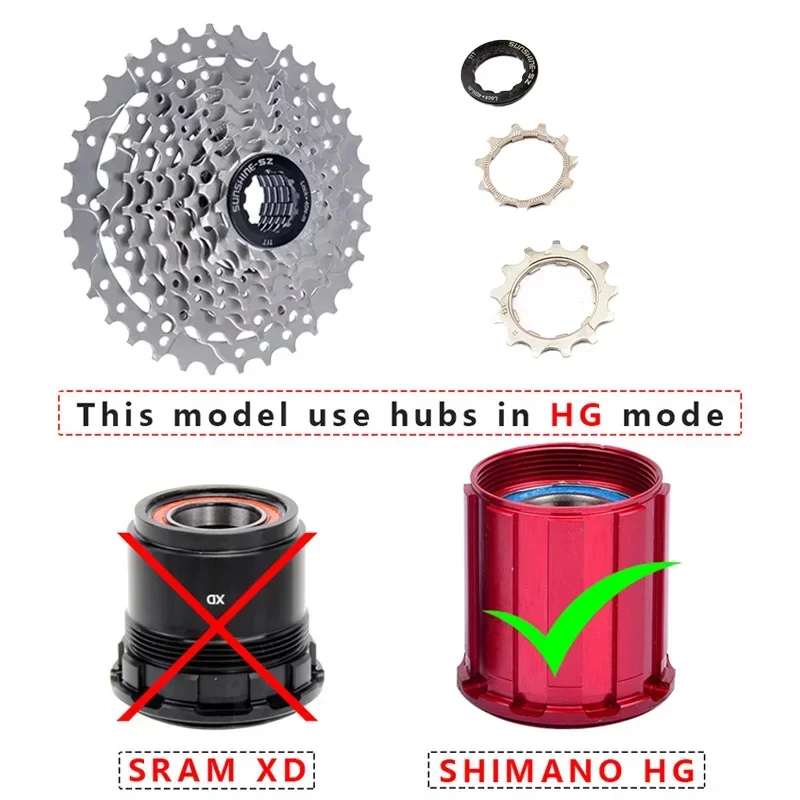 MTB Road bike 9 speed cassette Bicycle Freewheel k7 cassette 9v 23T 25T 28T 30T 32T 34T 36T 40T 42T 46T 50T For SHIMANO HG