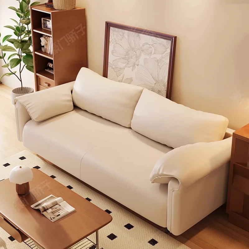 귀여운 흰색 거실 소파 크림 구름 유행 빈티지 유니버설 전문 거실 소파 낮은 Divano 홈 인테리어