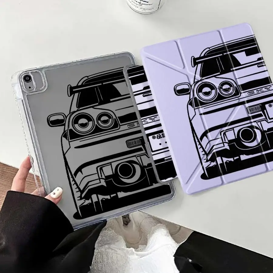 

Tablet Case For iPad Mini 6 7 Pro 2025 Pro 11th 10th 9th 8th 7th 12.9inch Air 4 5 M3 M2 1 2 M4 11inch Y-Fold Holder Cover Jdm