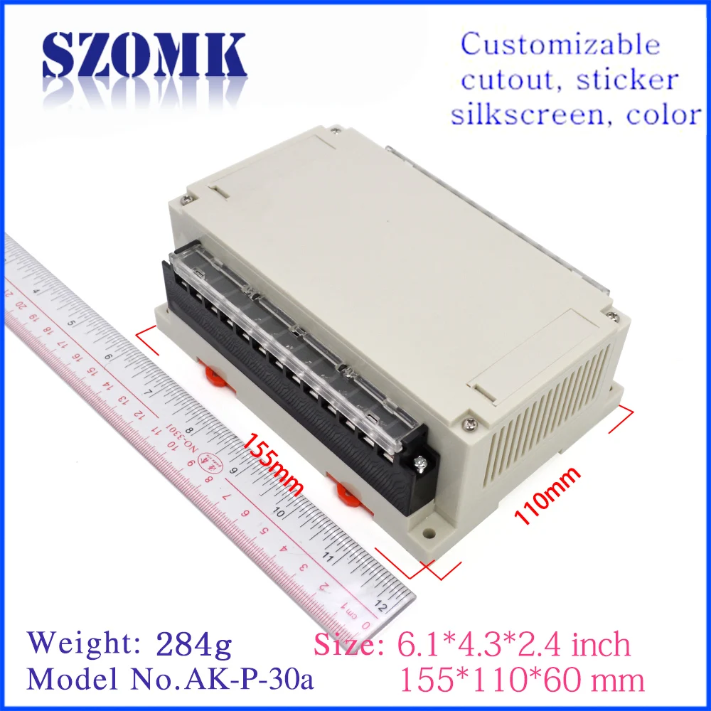 SZOMK AK-P-30a 155x110x60mm Good quality outlet box plc diy case rail din enclosures