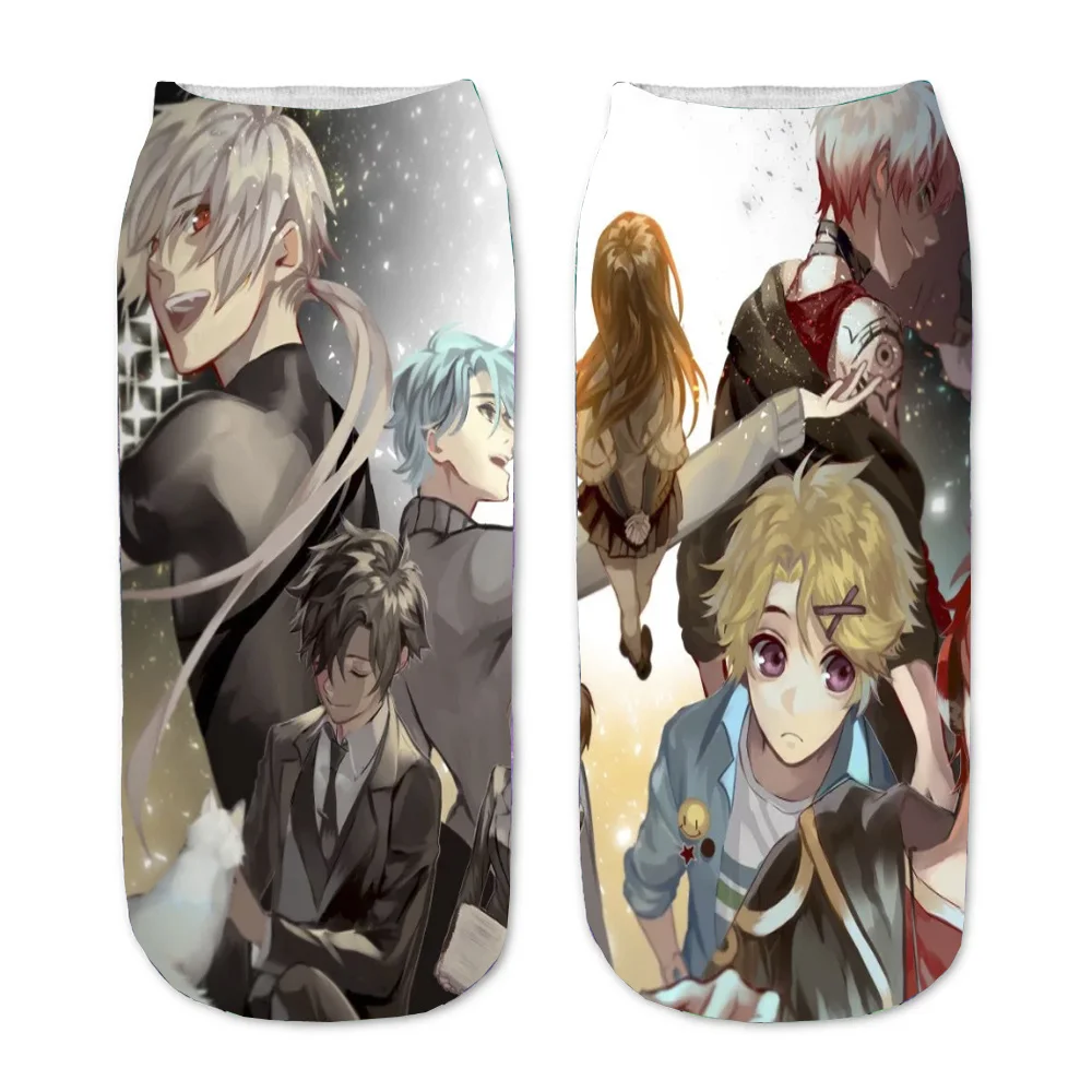 Men Women Socks Anime Mystic Messenger 3D Printed Cartoon Straight Socks  Short Sock teenager Kawaii Party Ankle cute Sock