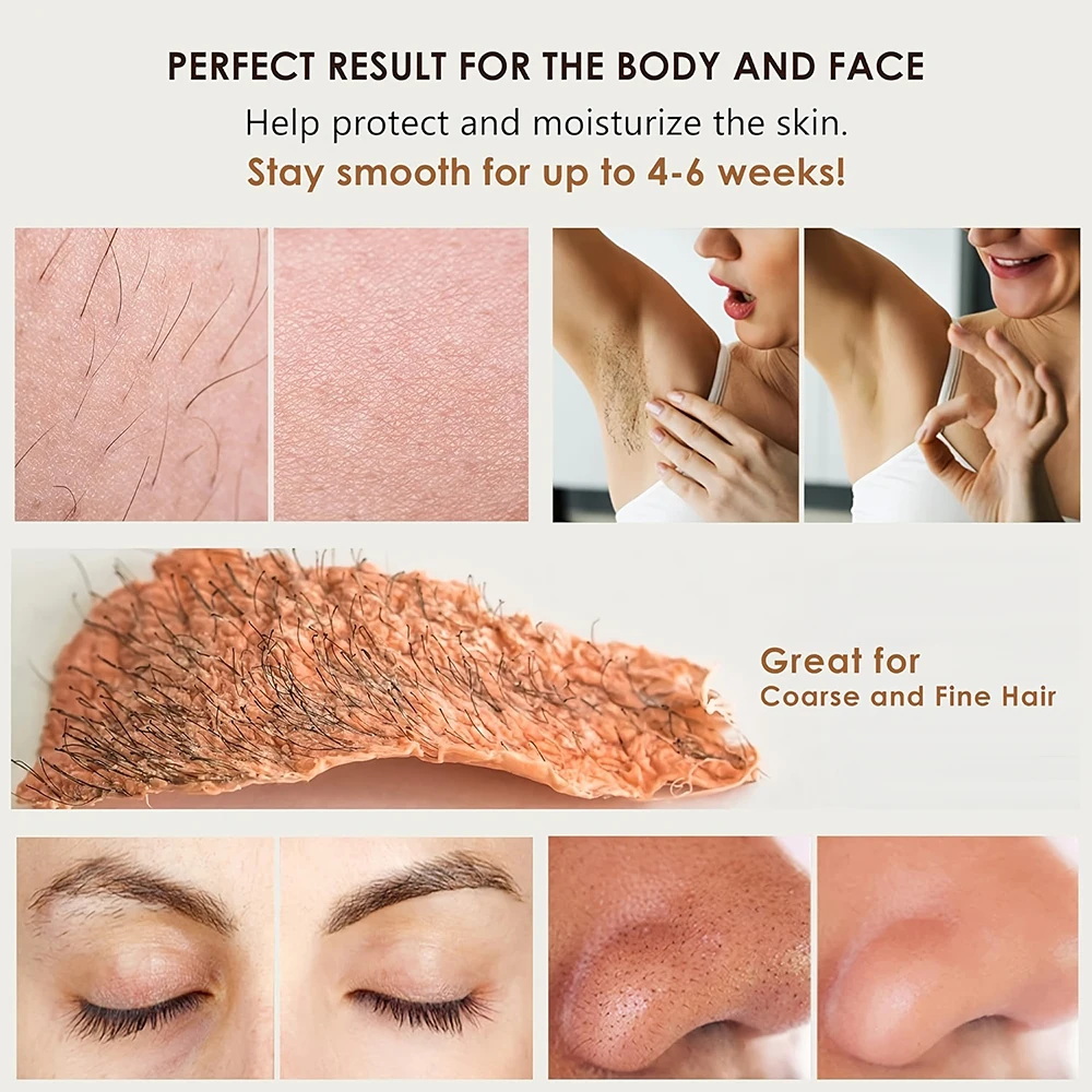 Viilife إزالة الشعر آلة ذوبان الشمع سخان الشمع إزالة الشعر البارافين دفئا 8 عبوات من حبوب الشمع الأنف عصي الشعر مجموعة