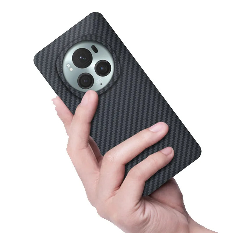 Case for Huawei Honor Magic 6 Pro Magic6 Real Carbon Aramid Fiber Anti-explosion Mobile Phone Protective Cover Protection Shell