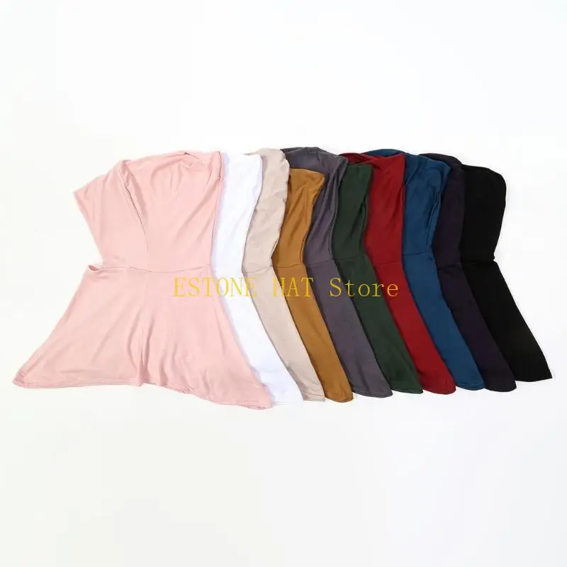 49MF Muslims Turban Women Headscarf Hat Adjustable Light weight Hat Fashionable Hat