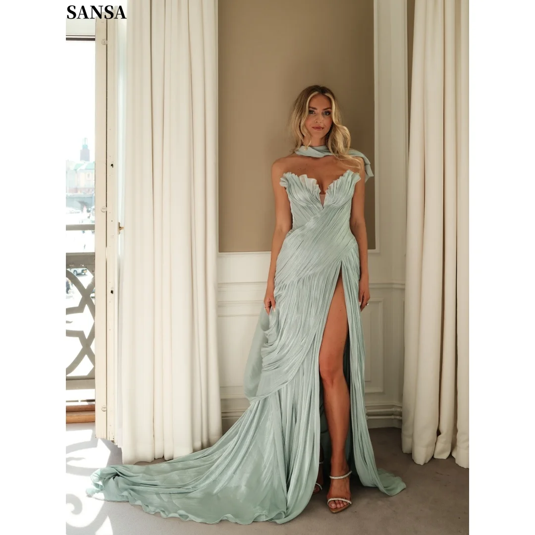 gold and white prom dress Halter Plunge Neck Sequin Spandex open back Camille La Vie Two Piece