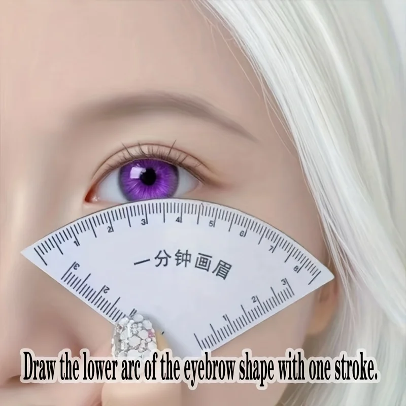 Professional Eyebrow Stencil Ruler for Beginners - Quick Design Easy to Use Brow Shaping Template Tool