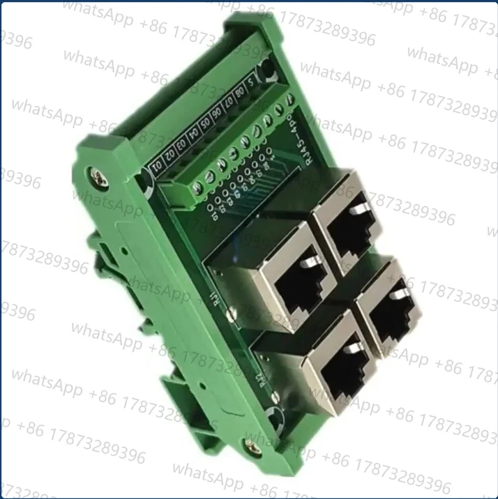 1 To 9 Port RJ45 To Terminals Breakout PCB Board Ethernet LAN Interface Terminal Module Adapter Switch Din Rail Mounting