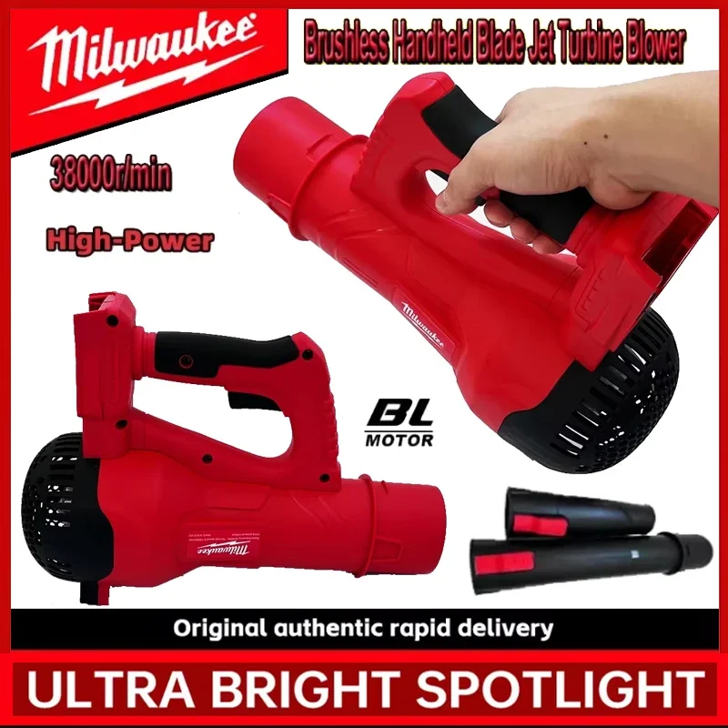 Milwaukee 3 в 1, 38000 об/мин, беспроводной воздуходувка, бесщеточный ручной турбонагнетатель для листьев, электроинструмент для аккумулятора Milwaukee 18 В