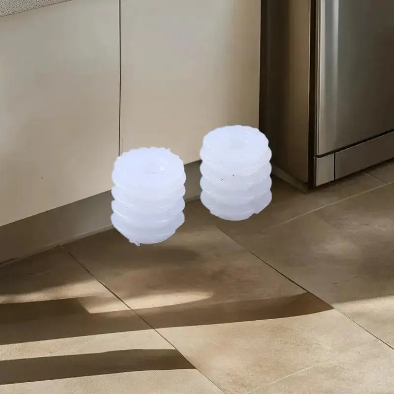 100Pcs White Plastic Dowels Durable Nut Kit Screw Dowel Inserts Bathroom Kitchen Plastic Pre-embedded Rubber Pellets