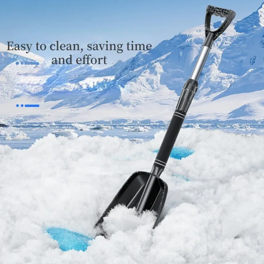 Retractable Outdoor Snow Shovel Aluminum Alloy Ice Shovel Snow Remover Tool Camping Garden Telescopic Shovel Survival Tools