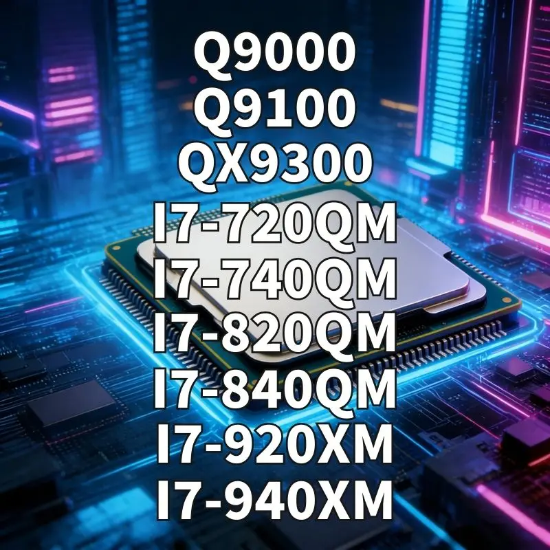 Componentes de computadora  Accesorios para portátiles  Repuestos para i7-720QM/i7-740QM/i7-820QM/i7-840QM/i7-920XM/i7-940XM/Q9000/Q9100/QX9300
