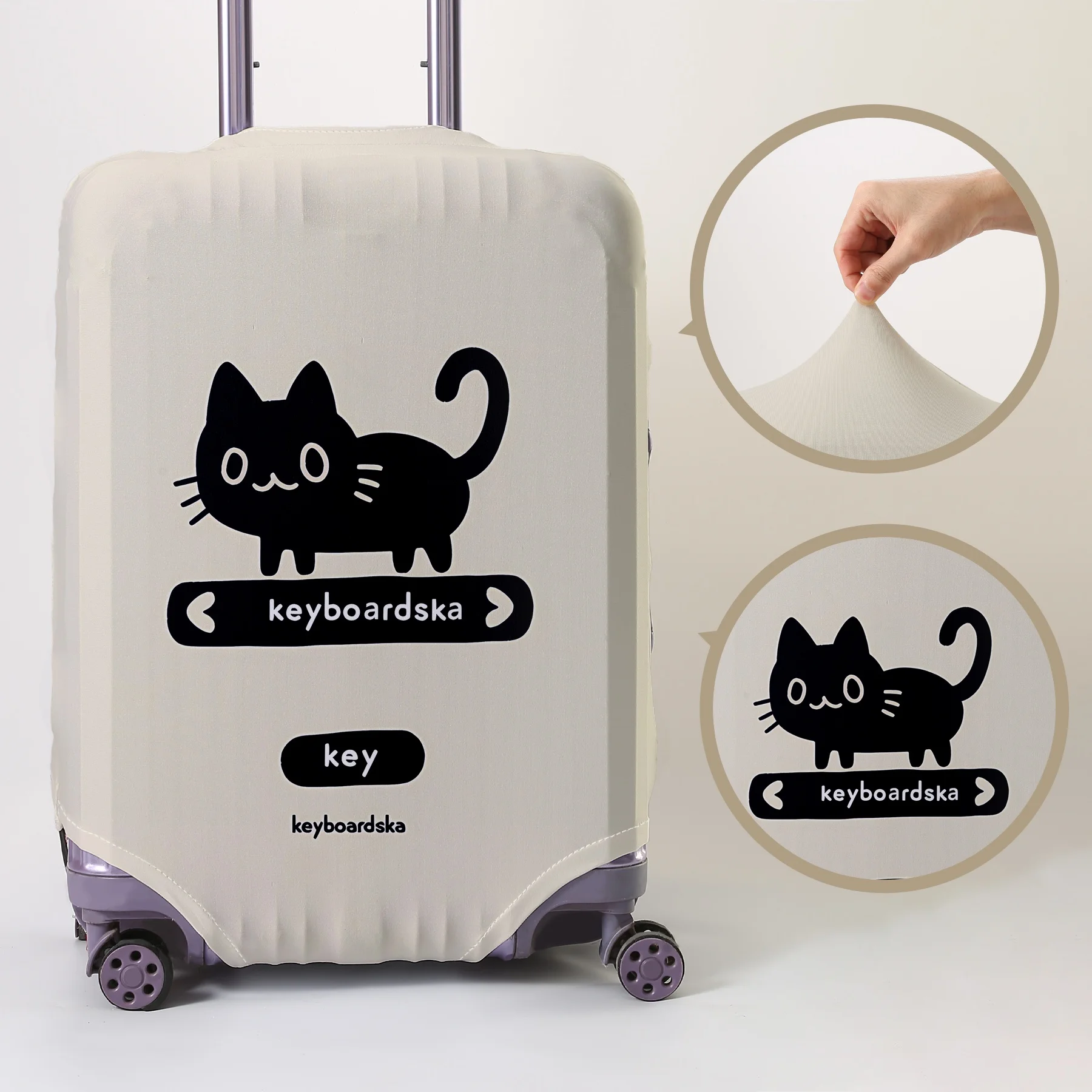 

Защитный чехол для багажа с кошачьим принтом, подходит для чемоданов 18-32 дюймов, чехлы для ручек чемоданов, дорожные аксессуары.