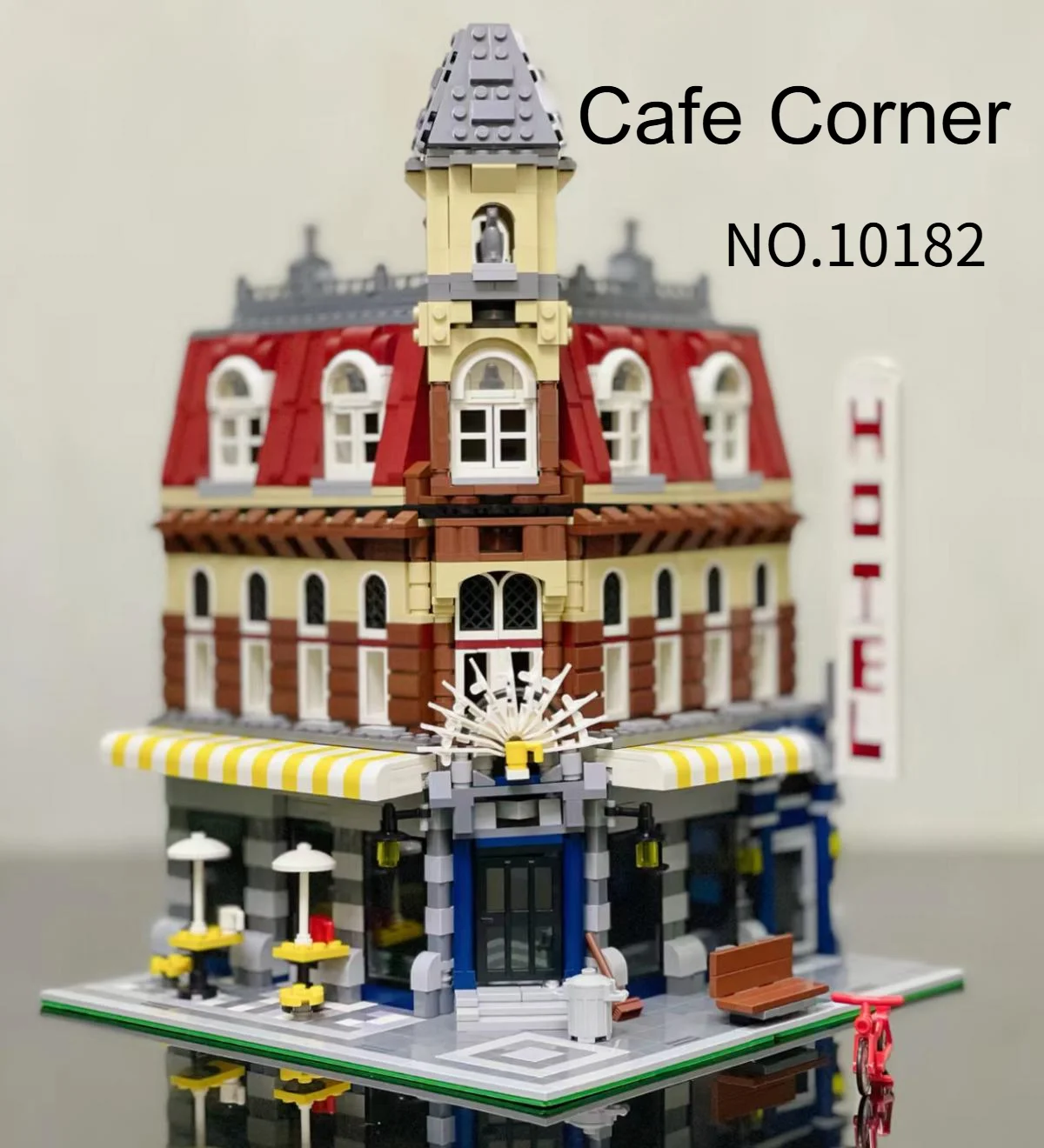 

2056pcs City Street View Europeanizing Architecture Cafe Corner 10182 Education Building Block Toy Model Birthday Christmas Gift