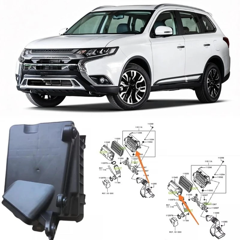 For Outlander 2016-2021 Intake Conduct Resonance Cover for Airtreck Air Box Up or Down for Outlander GG 1 Piece Air Filter Box
