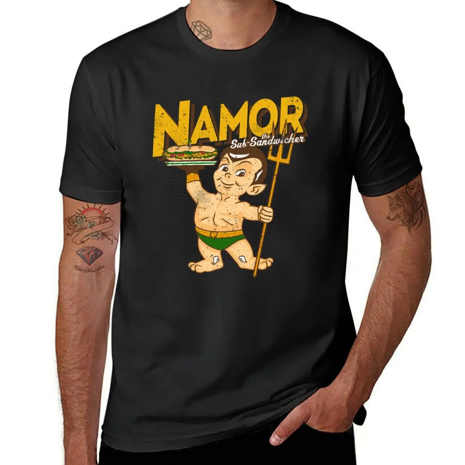 Namor The Sub-Sandwicher! T-Shirt anime clothes summer top summer tops customs heavy weight t shirts for men