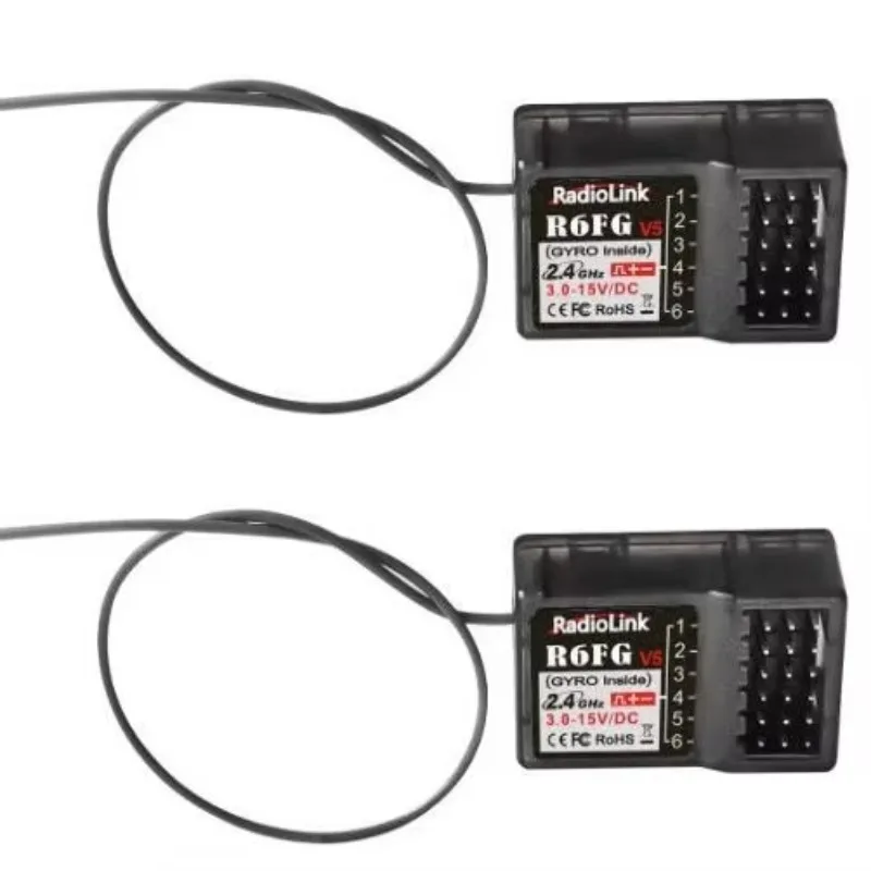Radiolink R6FG V5 ตัวรับสัญญาณ 6 ช่อง 2.4GHz สําหรับ RC รถและเรือเครื่องส่งสัญญาณวิทยุรีโมทคอนโทรล RC6GS V2/RC4GS V2/T8FB/T8S