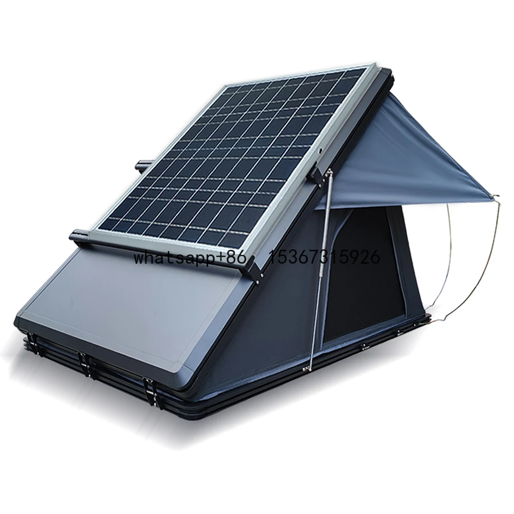 

New solar panel car roof top tent hard shell for Jeep Wrangler Suzuki Jimny Tacoma