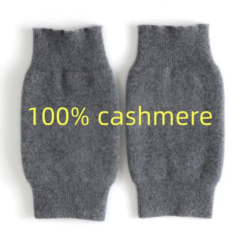 100% cashmere 2024 autunno e inverno nuovi uomini e donne generali corti spessi antivento e ginocchiere in maglia calda fredda