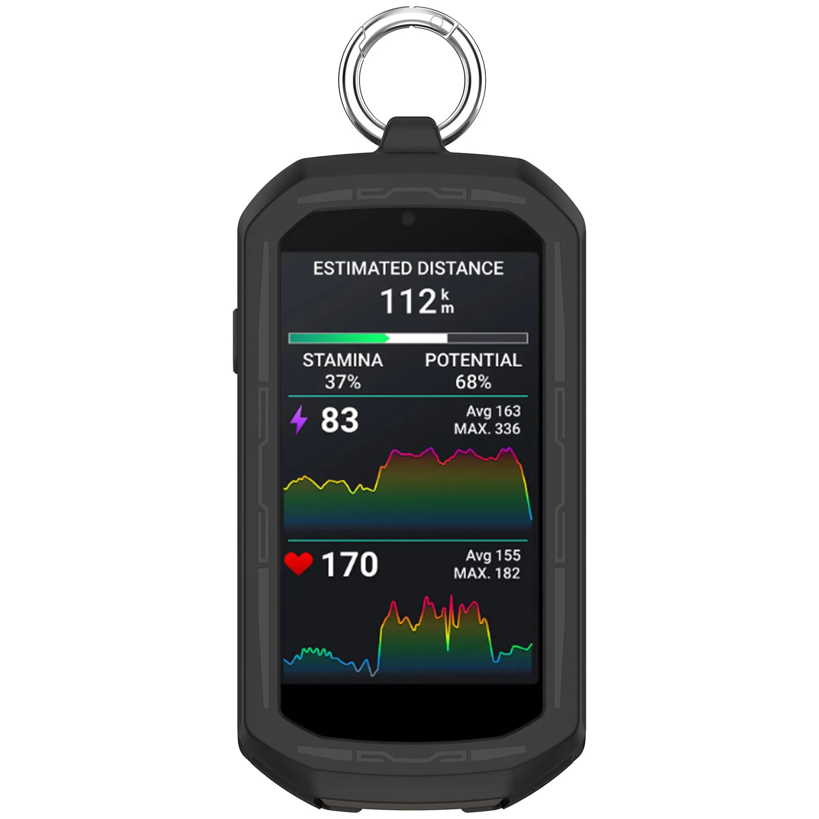 Silicone Case for Garmin Edge 1050 Bike Computer Full Cover Protective Cover with Spring Buckle - Black