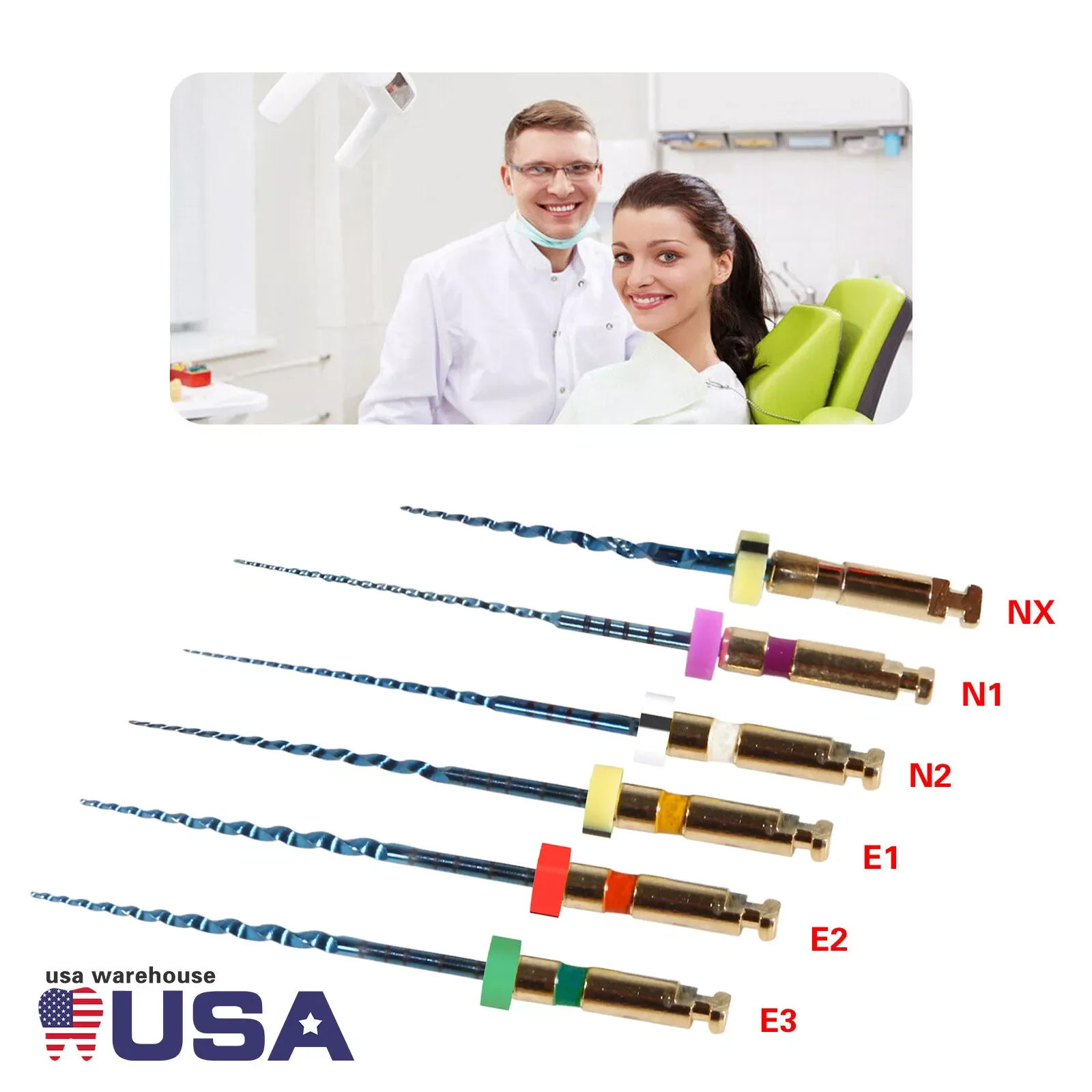 

12Pcs Dental Universal Endo Motor Apex Locator Niti Files Rotary file Endodontic 25MM SX-F3