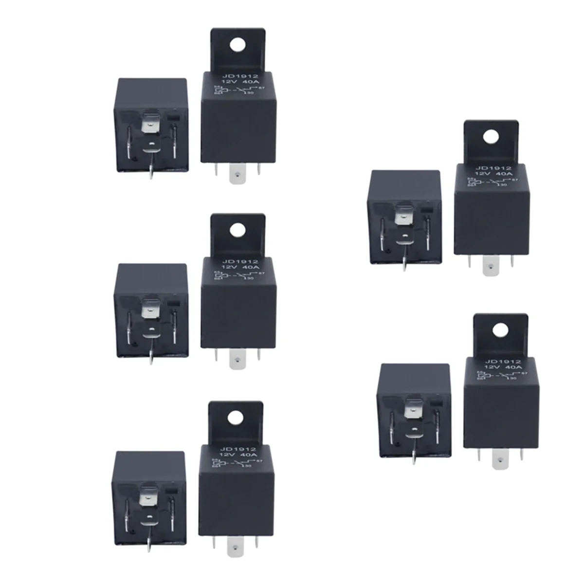 10 Pcs 12V Volt 40A AMP 5 Pin Changeover Relay Automotive Car Motorcycle Boat Bike