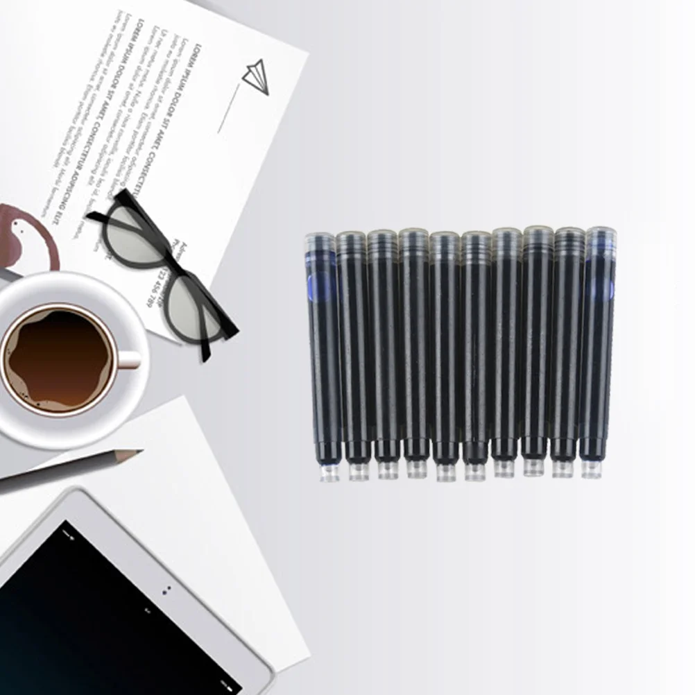 10 قطعة عبوات الحبر الأسود الأزرق لأقلام النافورة العالمي صالح أرشيفال آمنة التجفيف السريع عبوات أقلام الحبر