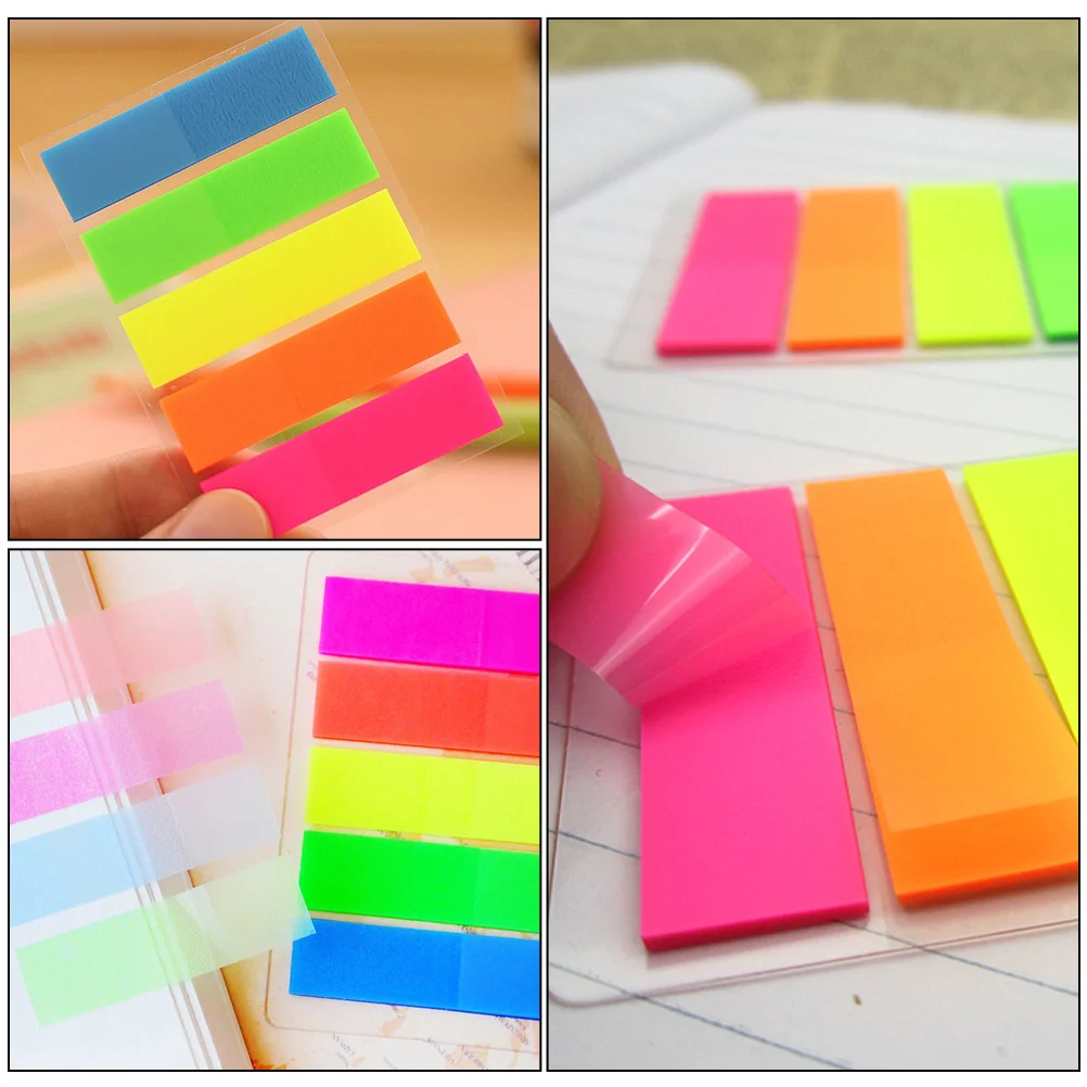 10pc Fluorescent Index Stickers For Books Journals Planners Diaries Schedule Organizer Office Supplies