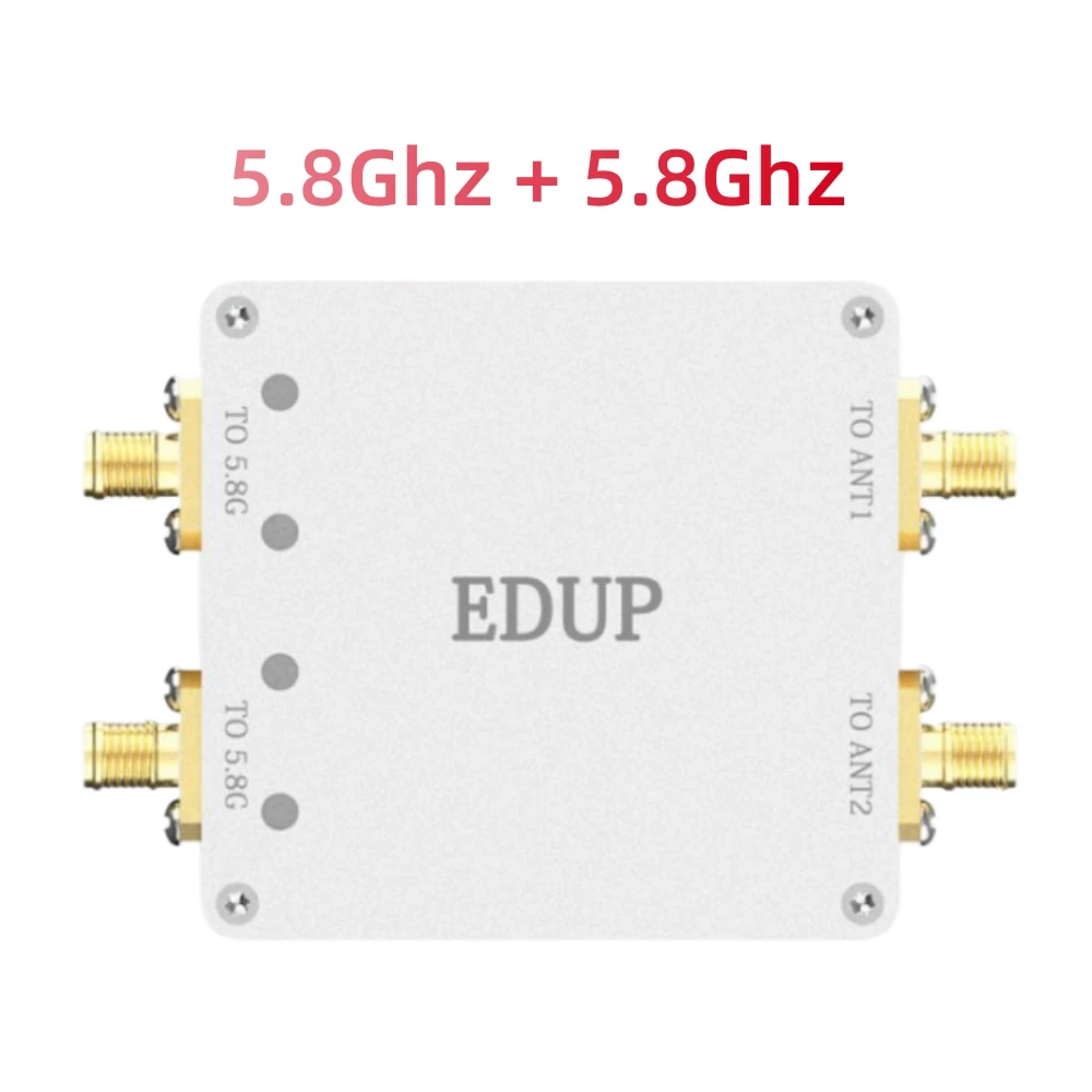 EDUP Dual 5.8Ghz Signal Amplifier 4W Channel Long Range Wifi Booster Wifi Extender Repeater With Dual Antenna