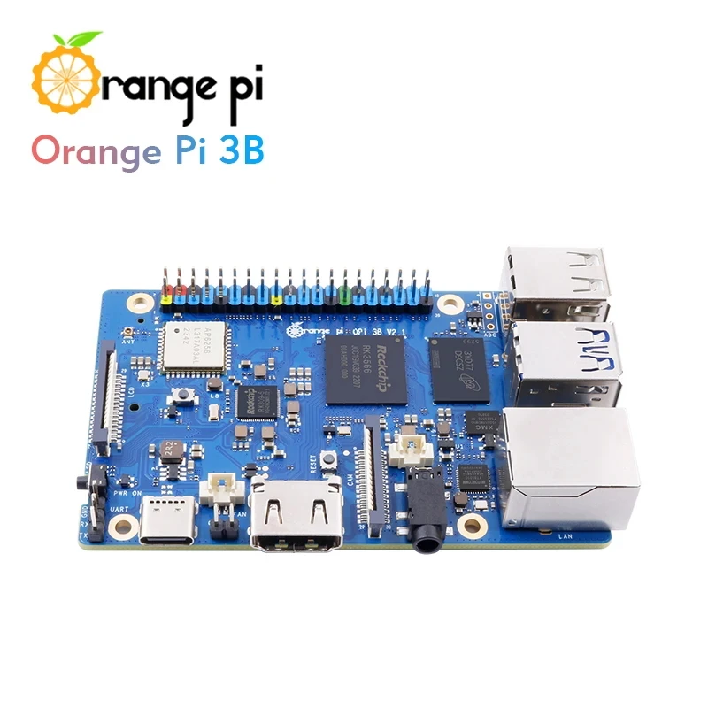 Orange Pi 3B 8GB RAM Rockchip RK3566 Quad-core 64bit 1.8GHz WiFi 5 BT 5.0 BLE Giabit LAN support eMMC PCIe2.0 NVME Demo Board