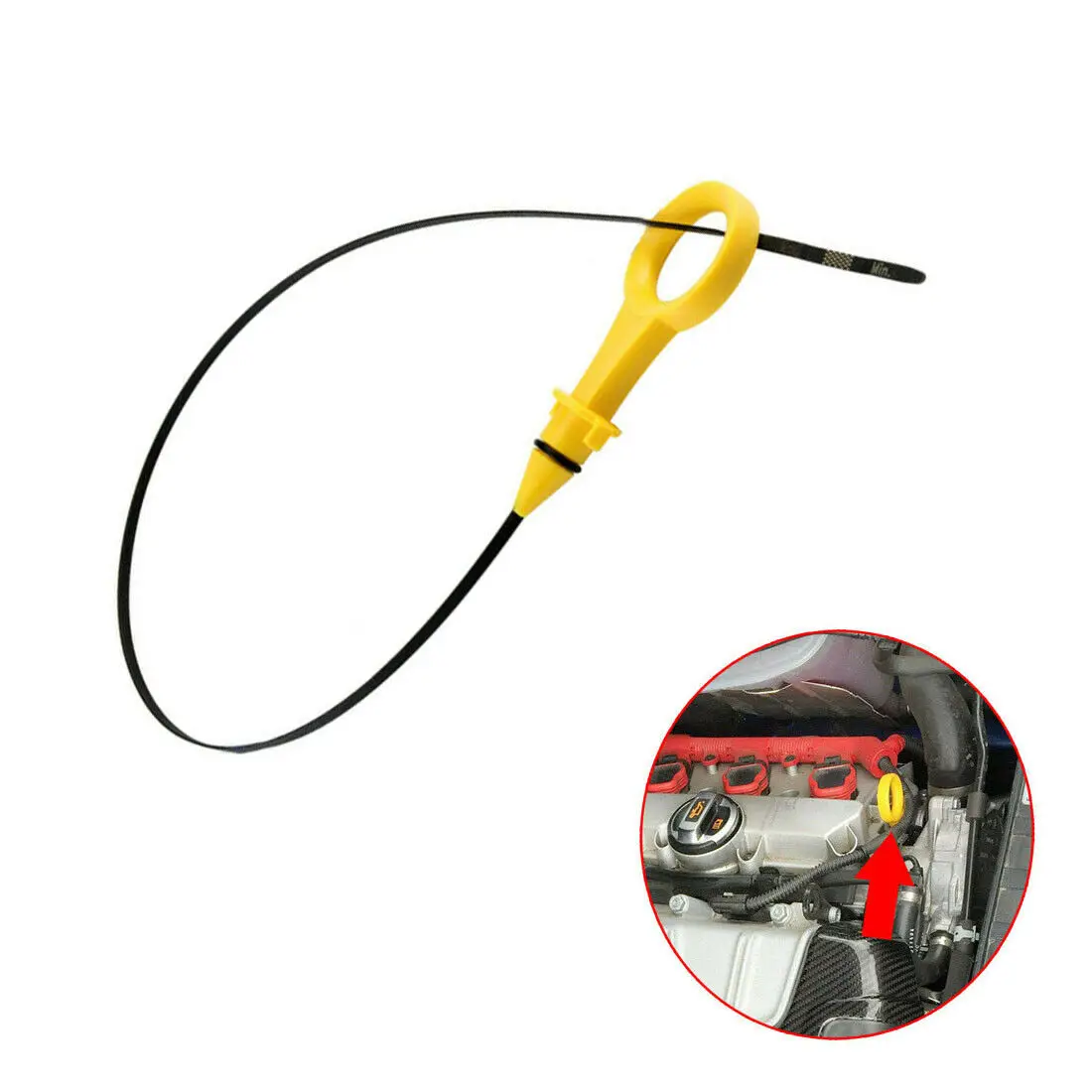 Auto Engine Oil Dipstick Car Engine Auxiliary For Audi A4 A5 Q3 Q5 VW 2.0T B8 B9 2009-2017 06H115611E Accessories Yellow