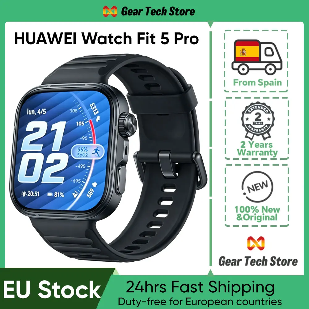 HUAWEI Watch FIT 5 Pro Smartwatch 1.92 inch AMOLED Up to 10-day battery life compatible with iOS and Android