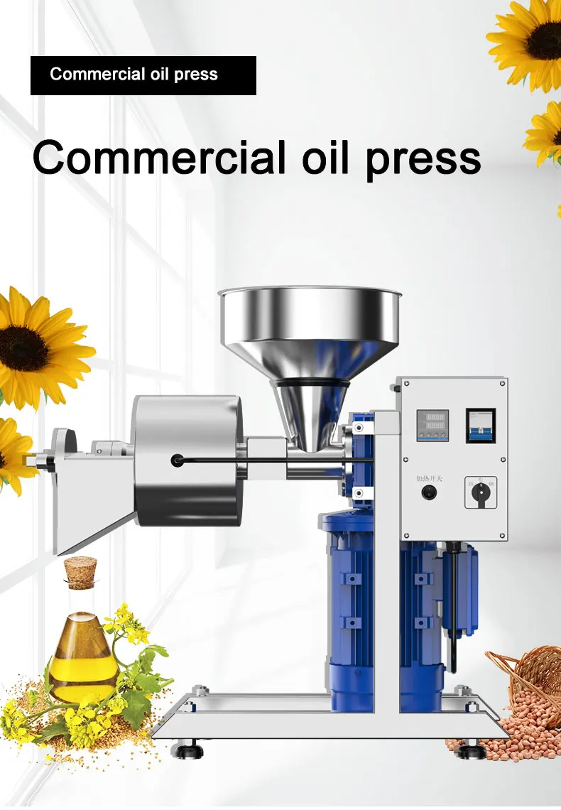 Commercial Electric Automatic Oil Press Machine Peanut Sesame Rapeseed Flaxseed Sunflower Oil Pressing Cold And Hot Extractor