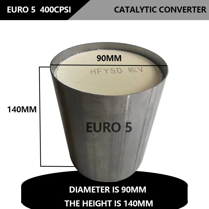 

Euro 5 400Cpsi Size Diameter Is 90MM Height Is140MM High Flow Ceramics Honycomb Race Catalytic Converter Sport Ceramic Catalyst