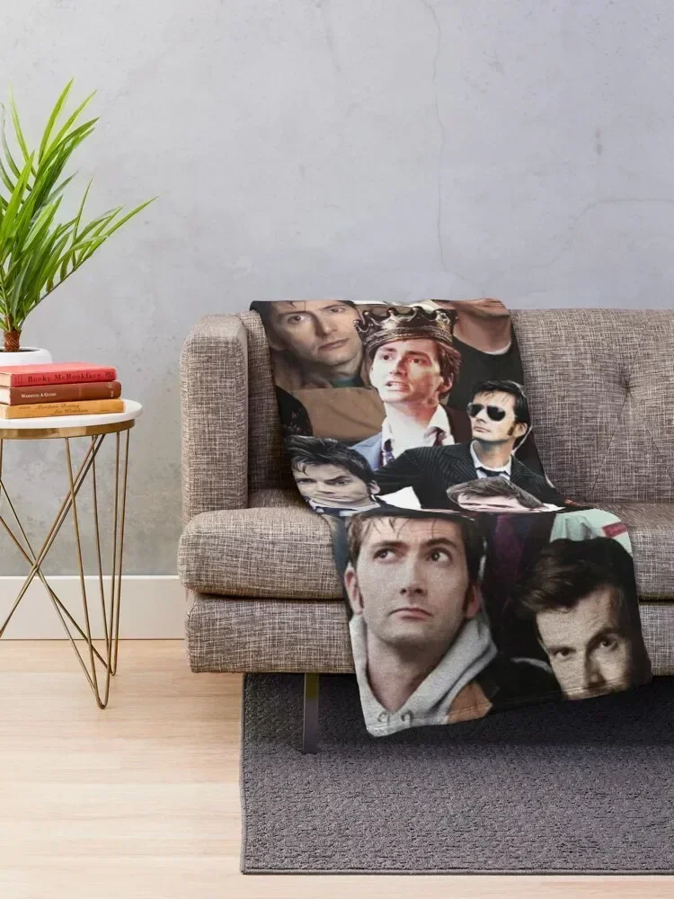 David Tennant Collage Throw Blanket Bed Fashionable blankets and throws Picnic Fashion Sofas Blankets