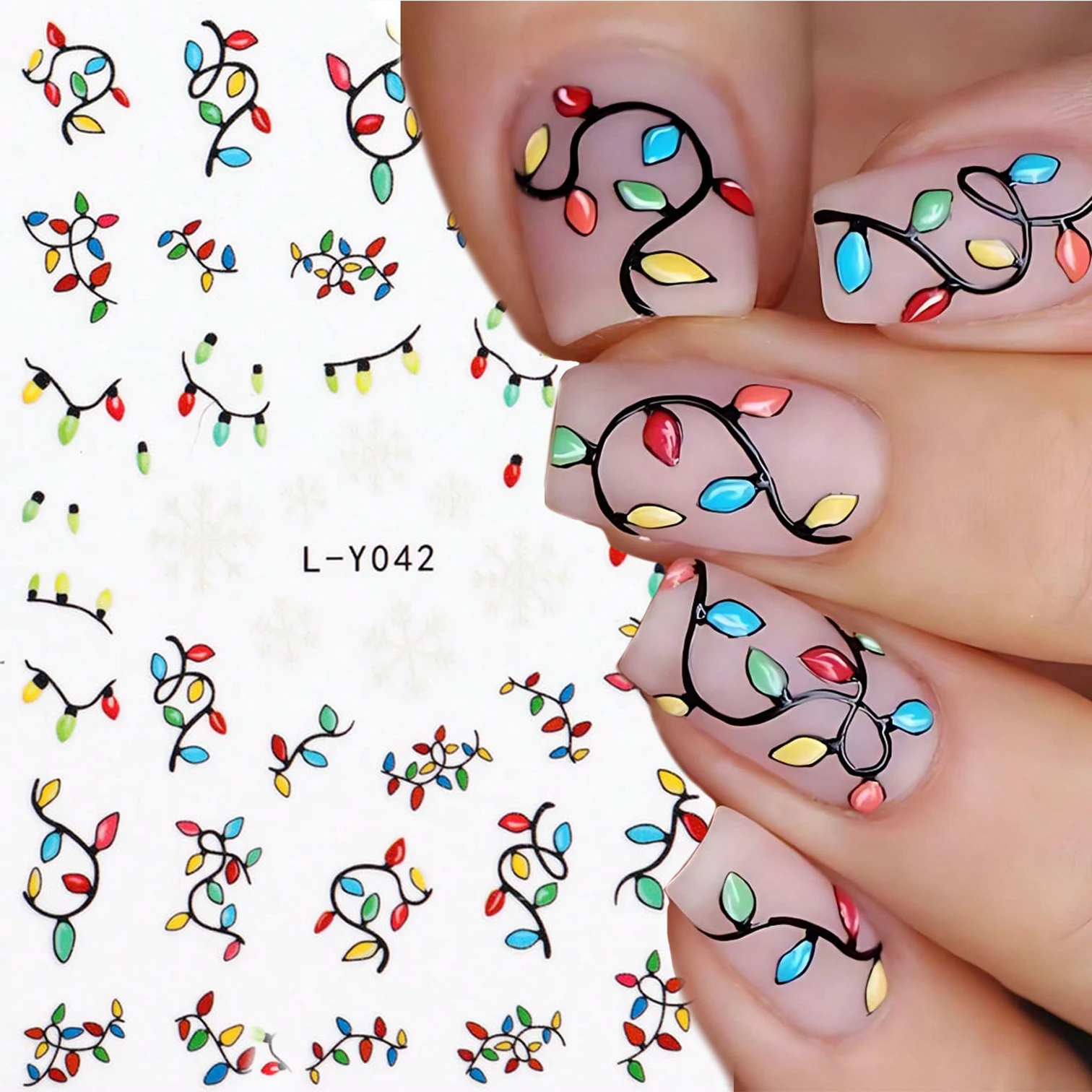 1 فانوس مضيئة ندفة الثلج عيد الميلاد مسمار الفن ملصق Y2K مسمار ضوء ملون لمبة توهج في الظلام حفلة ليلة رأس السنة السلس ورقة مسمار لوازم عطلة مسمار الفن ندفة الثلج تصميم مضيئة الزينة Can - Temu اليابان #3