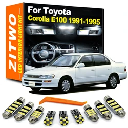 ZITWO 8Pcs LED Interior Dome Map Trunk Light Kit For Toyota Corolla AE100 E100 E10 1991 1992 1993 1994 1995 Number Plate Bulb