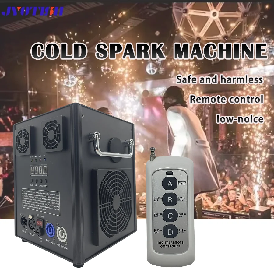 2PCS Ti Power 600w Cold Spark Machine With flightcase option 600W DMX Remote Cold Firework Machine Fountain Stage Spark Machine