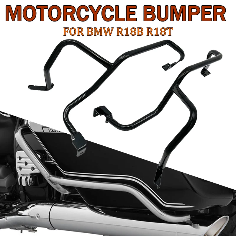 Motorcycle Protector For BMW R18B R18T Side Box Bumper Crash Bar Rear Fairing Frame Stunt Cage Protectr Bumpers Bars Black