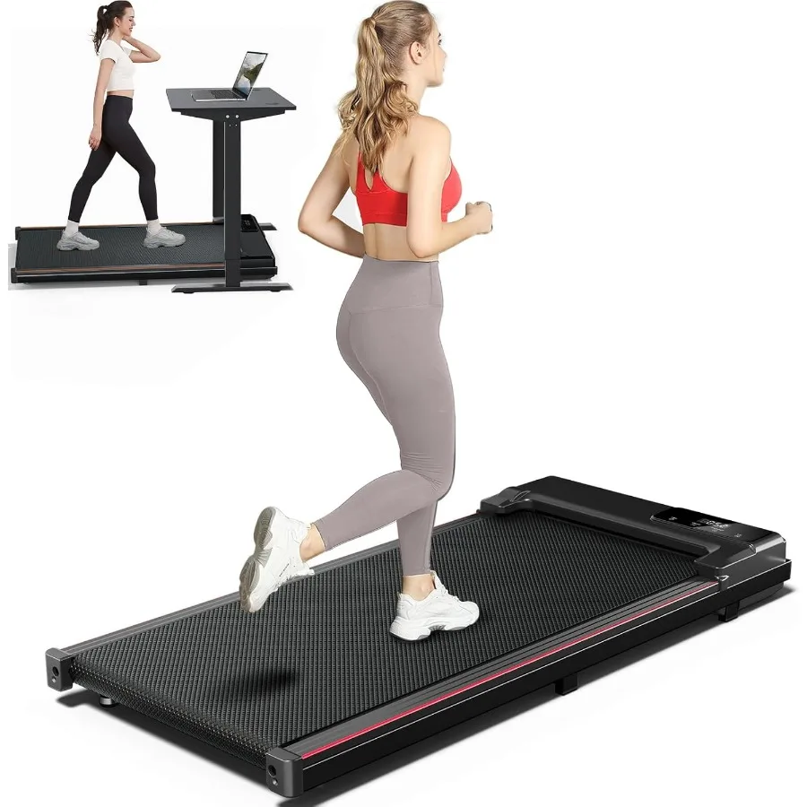 وسادة مشي مع مائل للمساحات الصغيرة المنزلية والاستخدام المكتبي، تصميم محمول تحت المكتب، سعة وزن 300 رطل 2.5 حصان #1