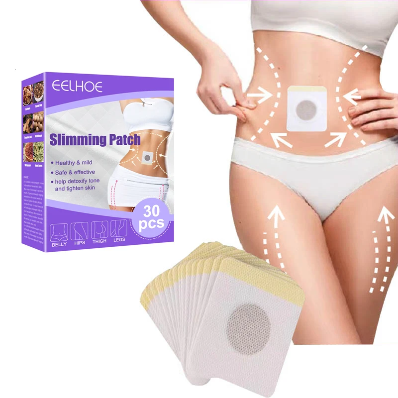 60p EELHOE Belly Slimming Patch Fast Burning Fat Lose Weight Detox Abdominal Navel Sticker Dampness-Evil Removal Improve Stomach