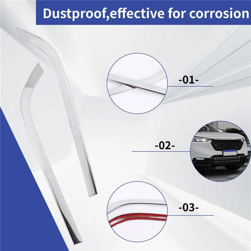 Best-Selling Chrome Front Bumper Lower Grille Trim Strips Fog Light Cover Trim For Honda HRV HR-V Vezel 2021 2022
