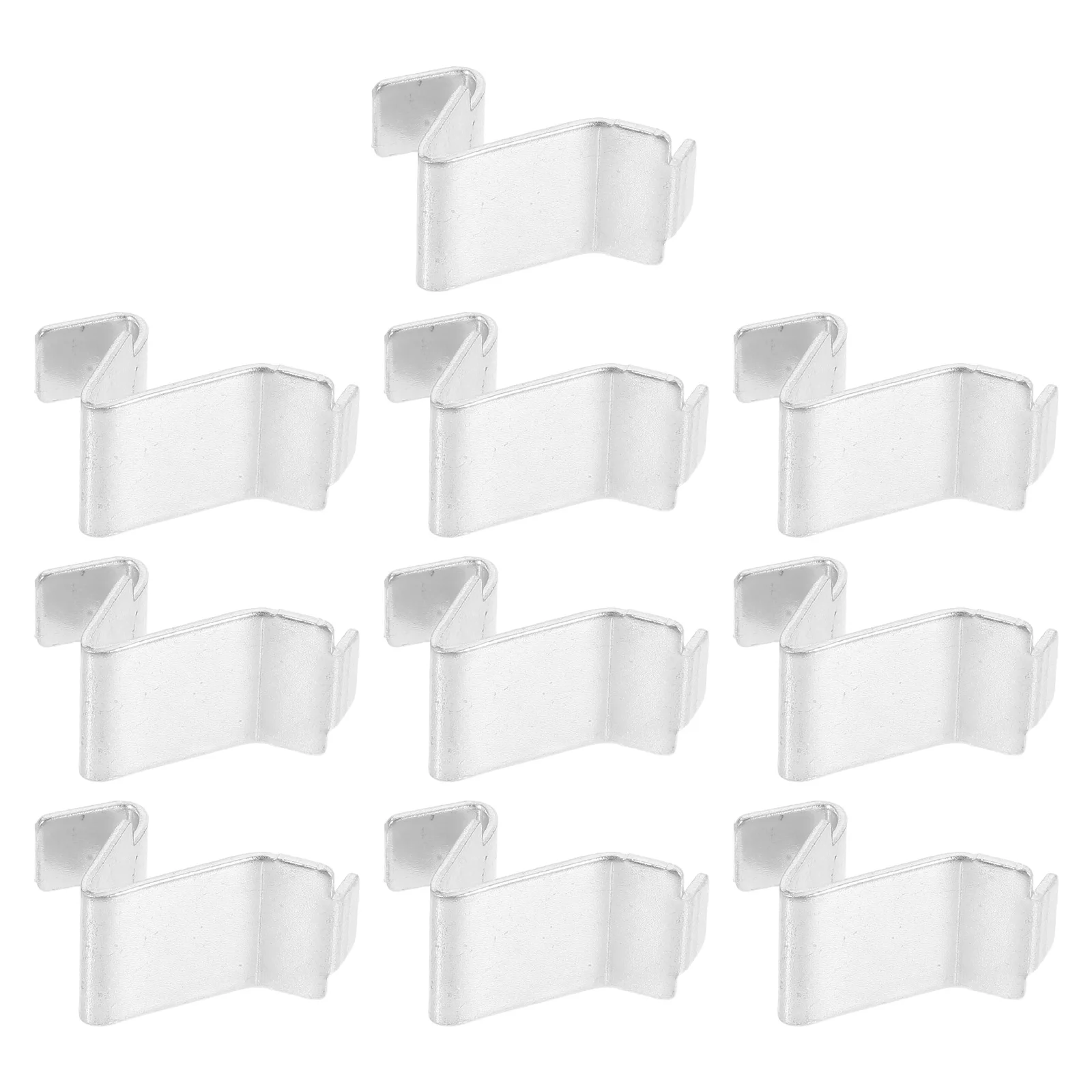 

10 Pcs Shelf Brackets Partition Holder Office Cabinet Shelves Silver Iron Metal Adjustable Durable Versatile Efficient